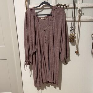 Free People Women's Mauve Button-Down Top